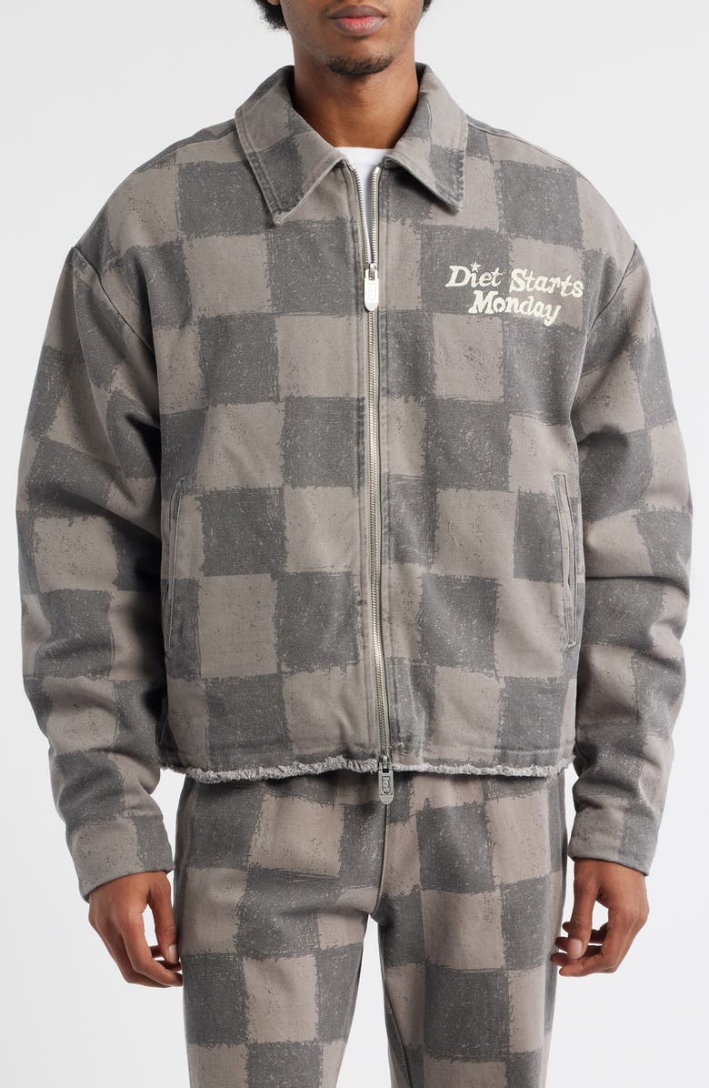 DIET STARTS MONDAY Dylan Jacket, Alternate, color, Checkered Grey