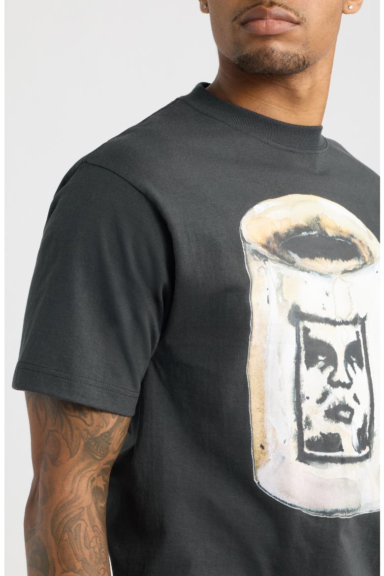 Coffee Cup Graphic T-Shirt, Alternate, color, VINTAGE BLACK