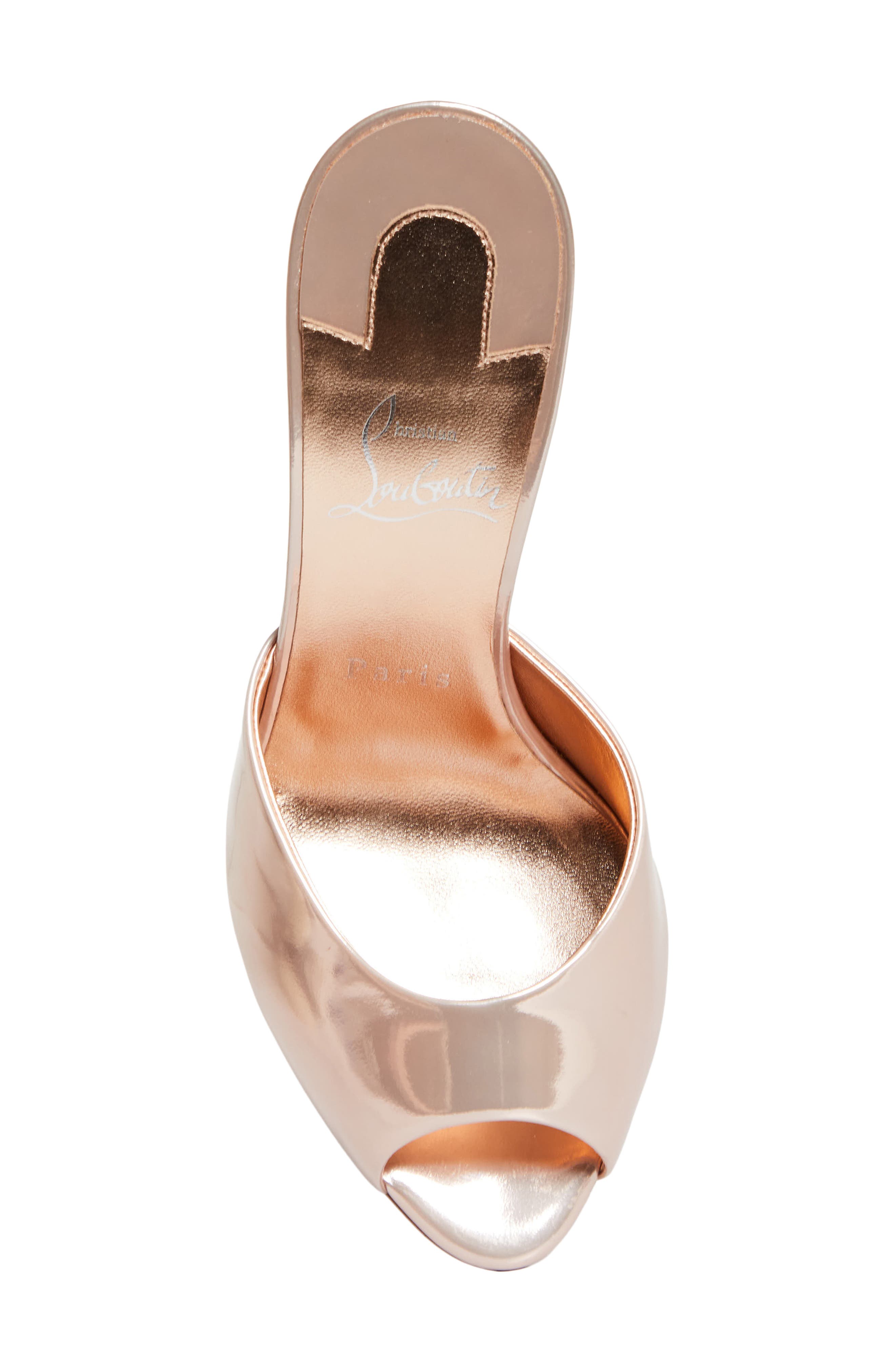 Me Dolly Peep Toe Slide Sandal, Alternate, color, LECHE/ LIN LECHE