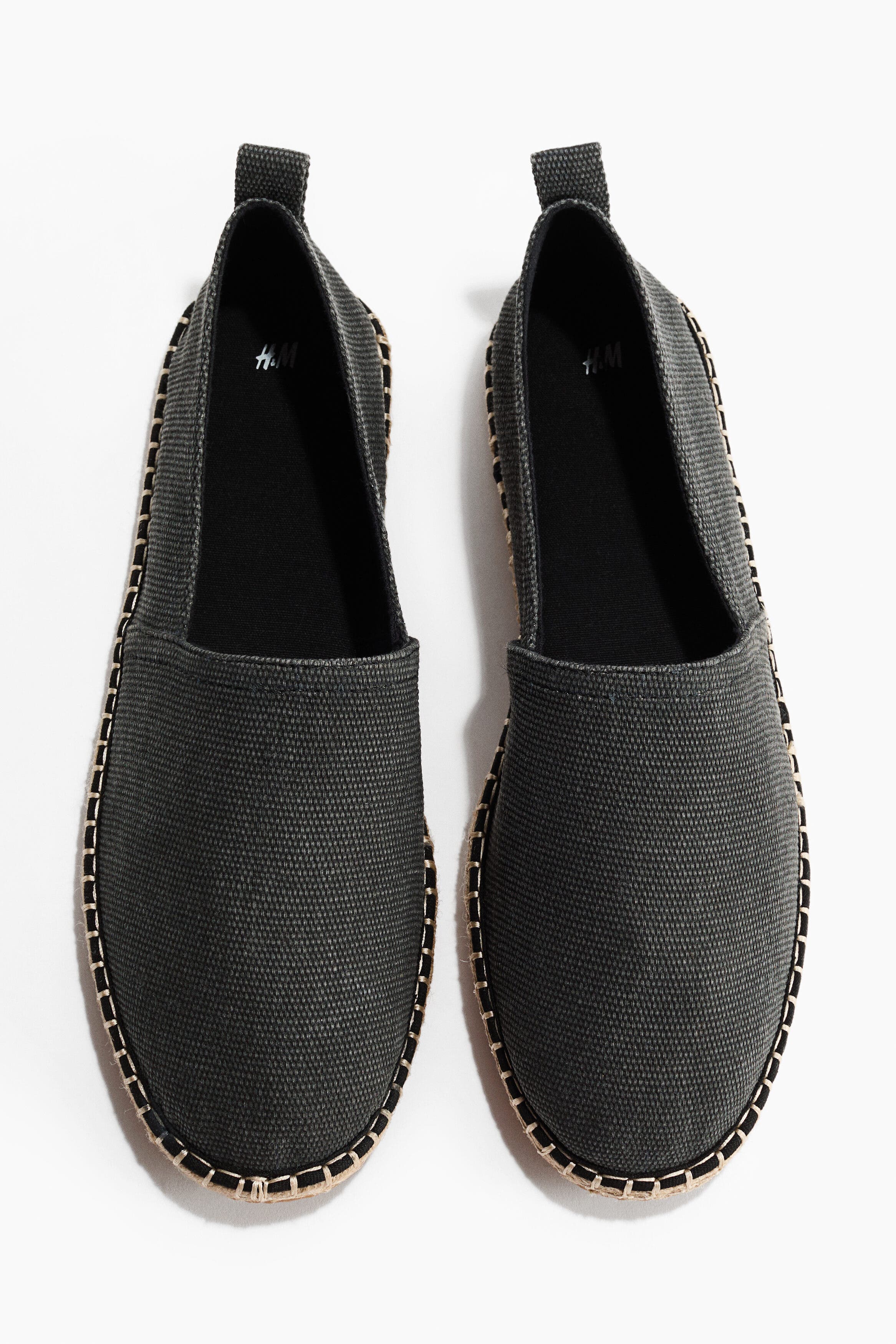 H&M Canvas Espadrilles, Alternate, color, Black