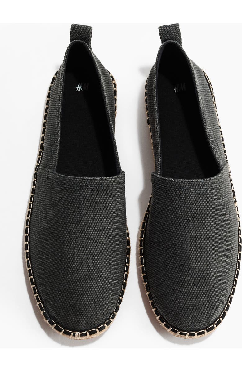 H&M Canvas Espadrilles, Alternate, color, Black