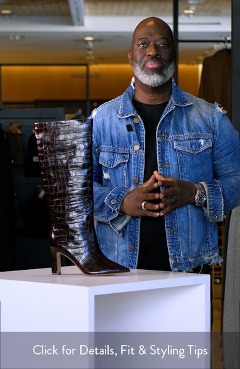 Cadigoder Pointed Toe Knee High Boot, sales video thumbnail