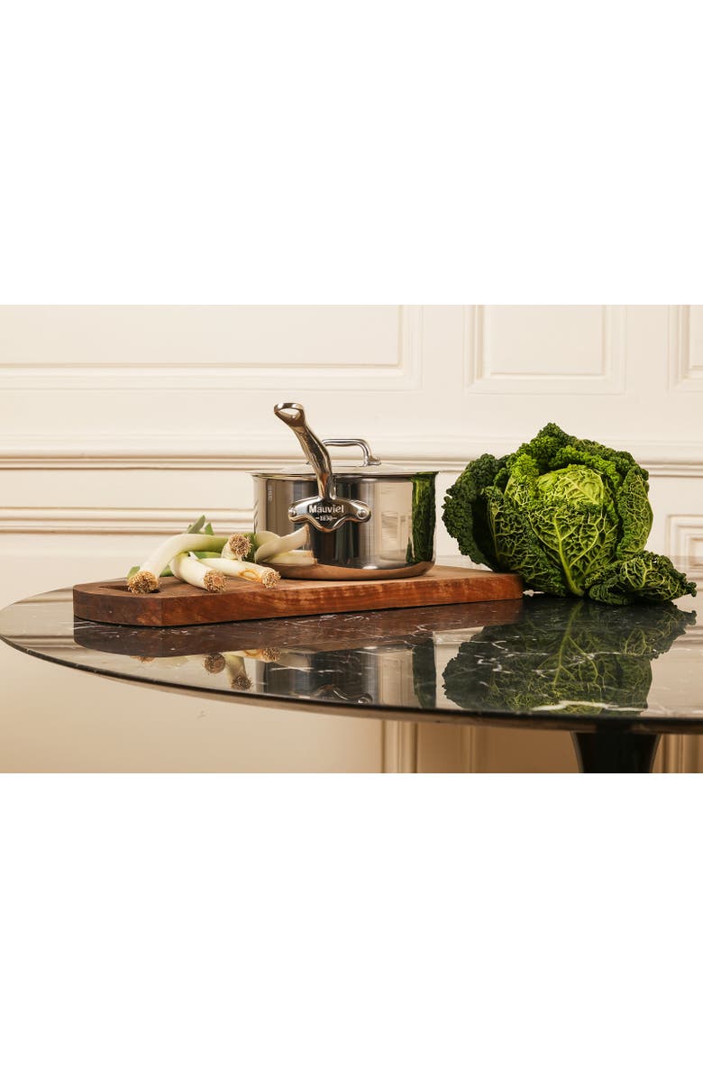 Mauviel M'Cook 3.6 qt Stainless Steel Saucepan & Lid, Alternate, color, Silver
