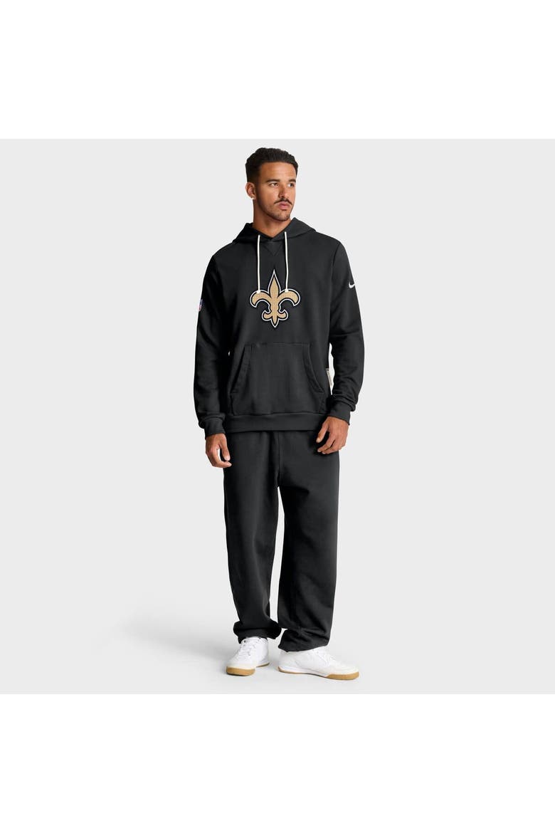 Men's Nike Black New Orleans Saints Sideline Initial Home Performance Pullover Hoodie, Alternate, color, Black