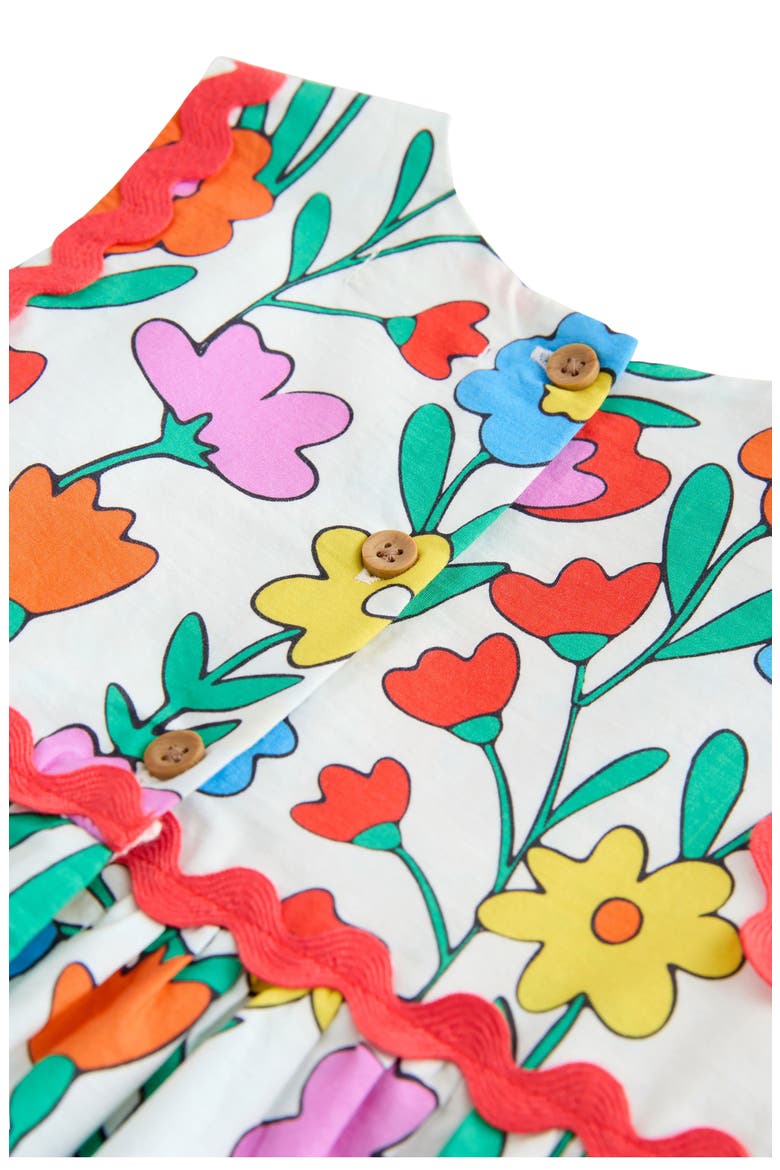 Kids' Bright Floral Rickrack Dress, Alternate, color, MULTI
