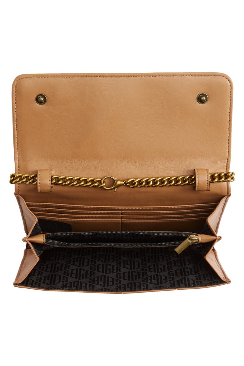 Soho Drench Leather Wallet on a Chain, Alternate, color, LIGHT/PASTEL BROWN