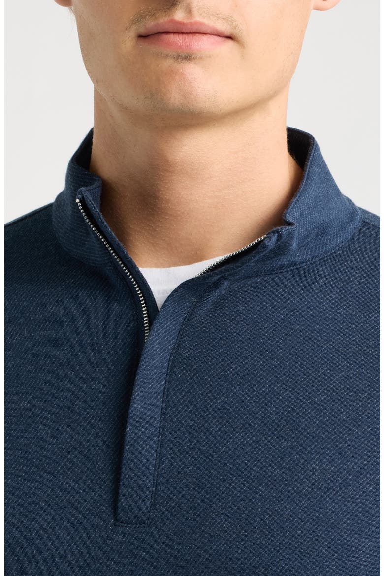 Grant Cotton & Cashmere Quarter Zip Sweater, Alternate, color, NAVY