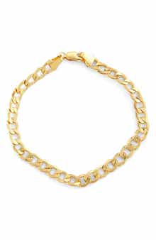 FZN 10K Gold Curb Chain Bracelet