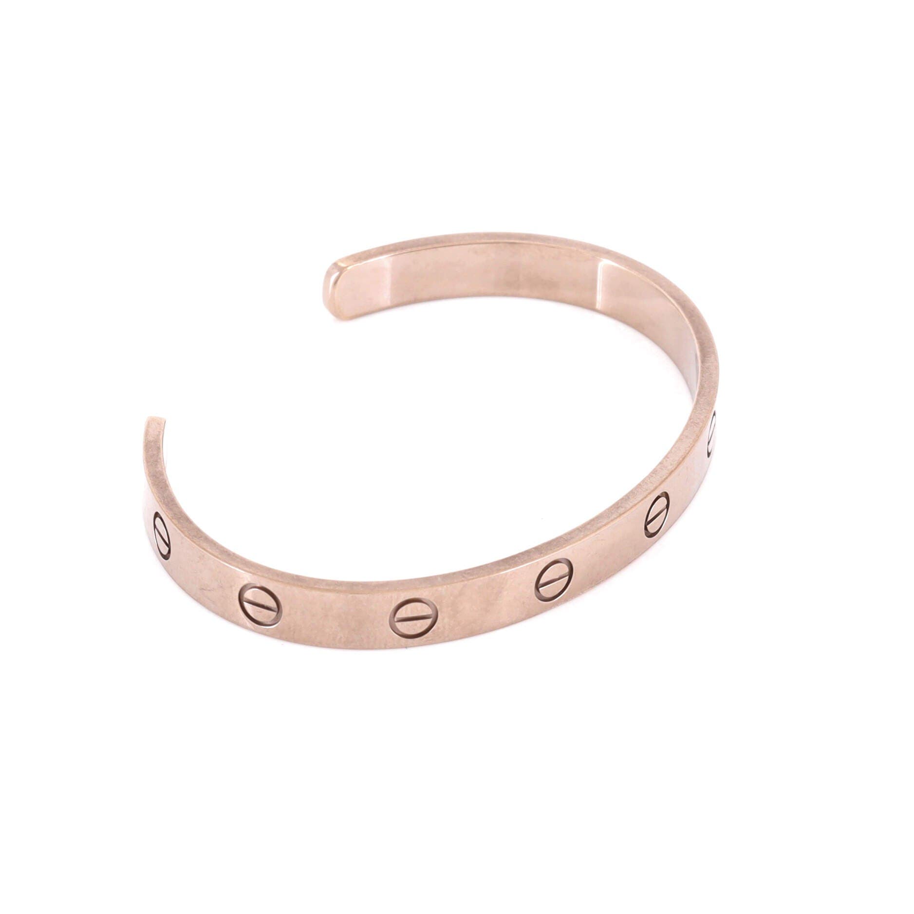 Love Cuff Bracelet 18K White Gold, Alternate, color, Metallic Gold