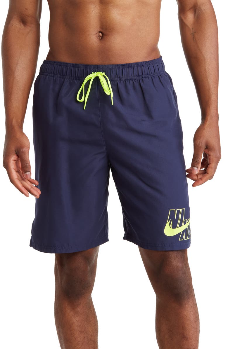 Nike 9 Volley Shorts, Main, color, Midnight Navy