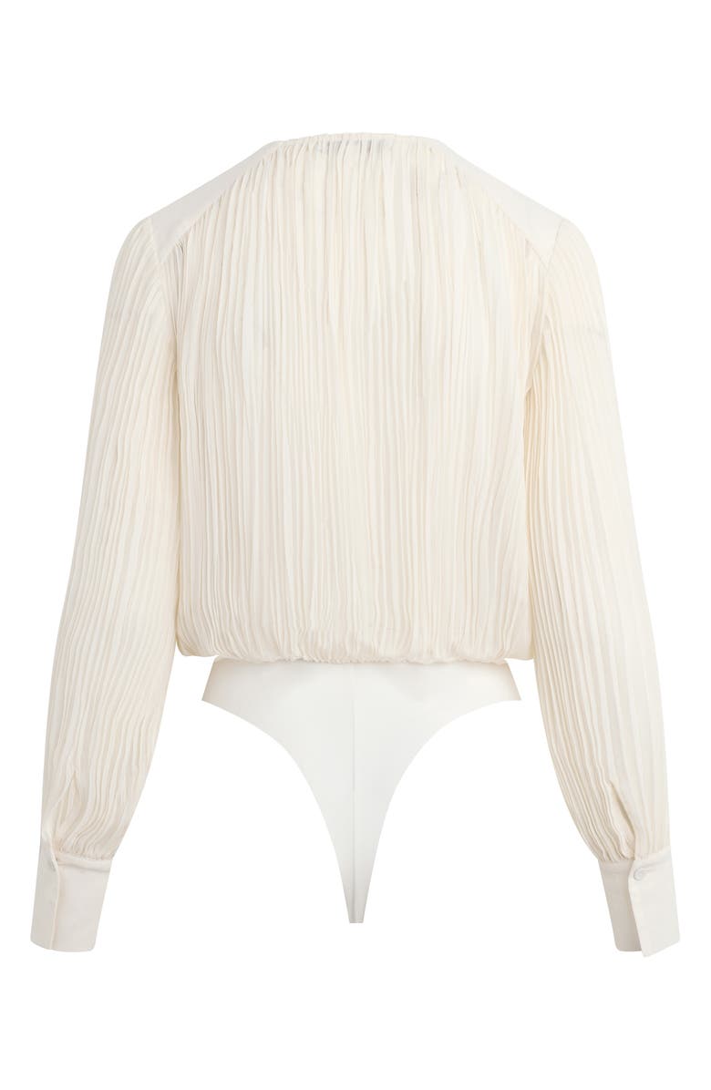 Favorite Daughter The Change Me Plissè Bodysuit, Alternate, color, Ivory