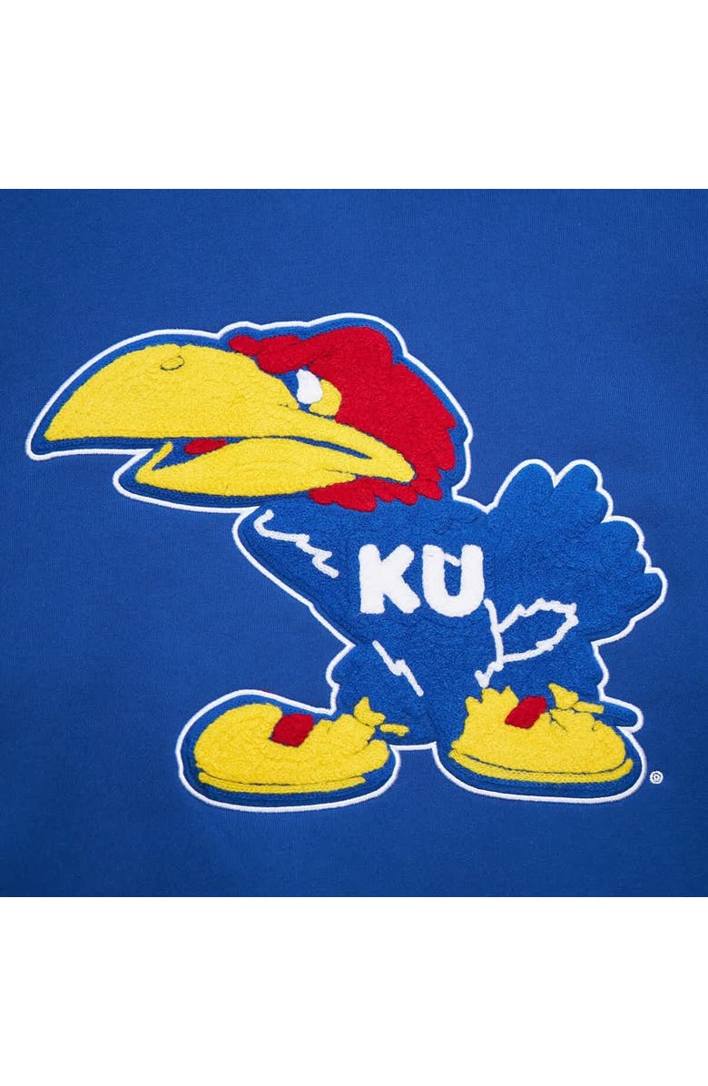 Mitchell & Ness Men's Mitchell & Ness Royal Kansas Jayhawks Chainstich Fleece Pullover Hoodie, Alternate, color, Royal