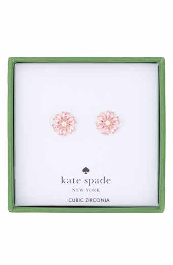 Flower Cubic Zirconia Stud Earrings