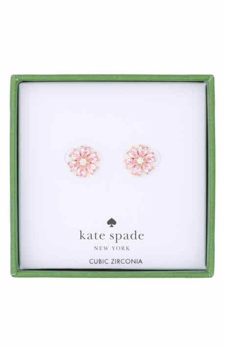 Flower Cubic Zirconia Stud Earrings