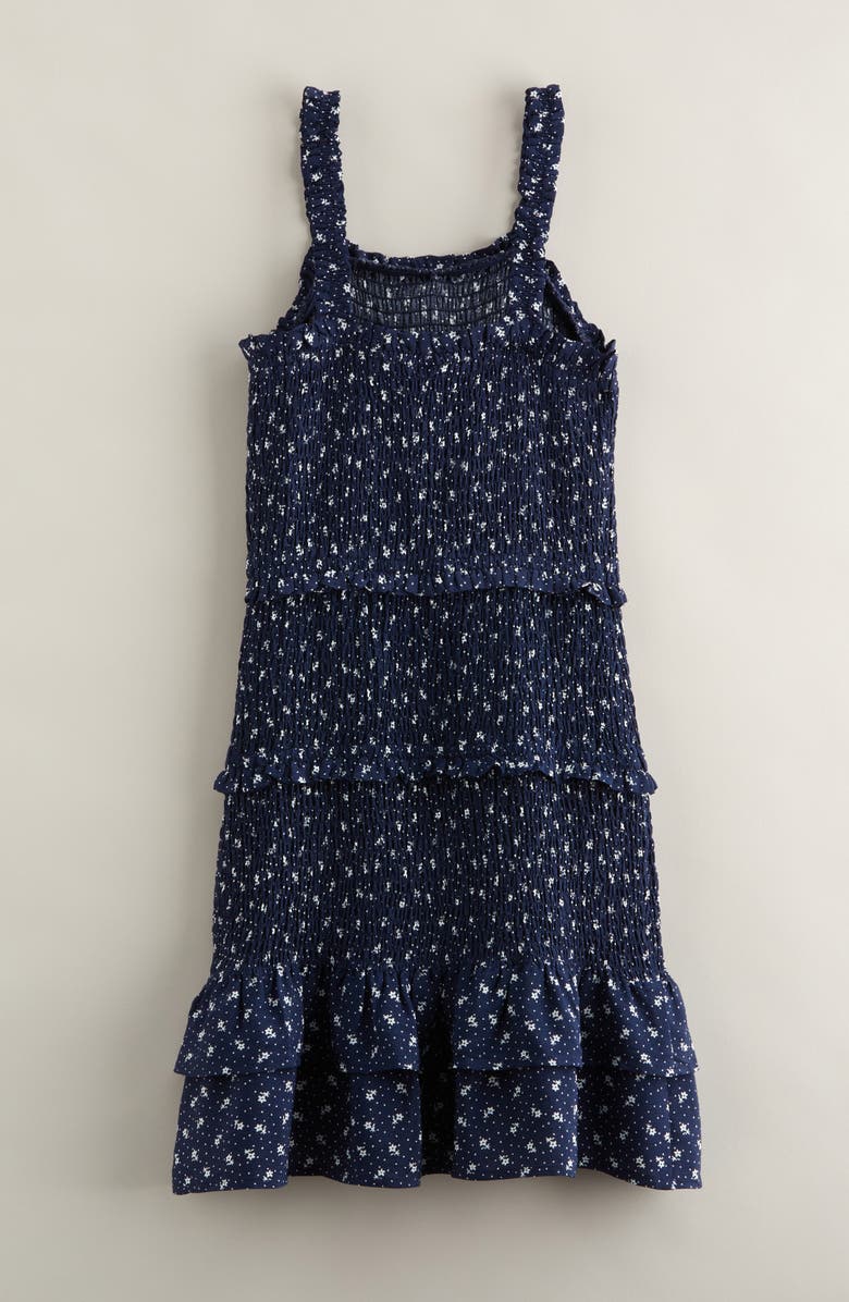 Nordstrom Kids' Smocked Ruffle Dress, Alternate, color, Navy Peacoat Dotty Sprig