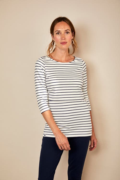 The Bshirt Nursing 3/4 Sleeve Top In Multi
