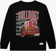 Mitchell & Ness Men's Mitchell & Ness Black Georgia Bulldogs Half Time Fleece Crewneck Sweatshirt
