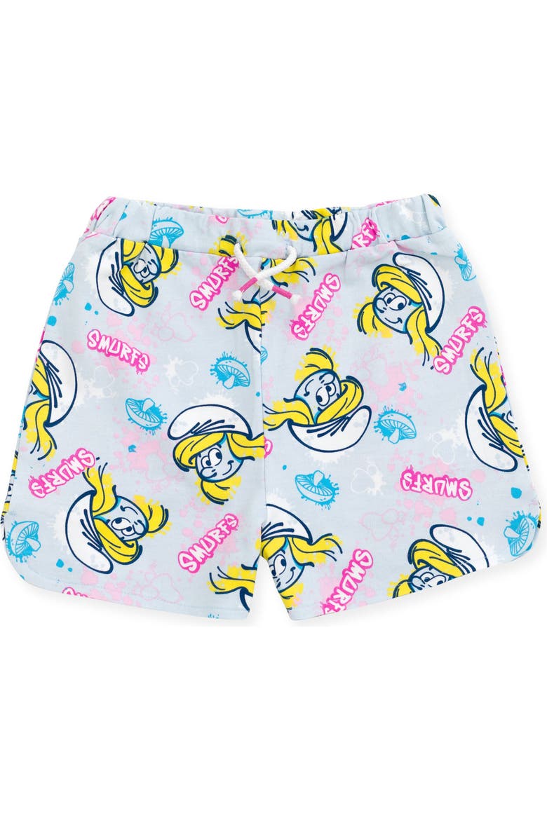 Smurfette T-Shirt and French Terry Shorts Set, Alternate, color, Smurfette Light Blue