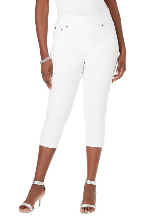Comfort Waist Stretch Denim Capris (Plus)