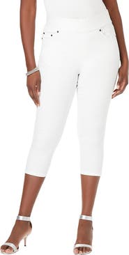 Jessica London Comfort Waist Stretch Denim Capris