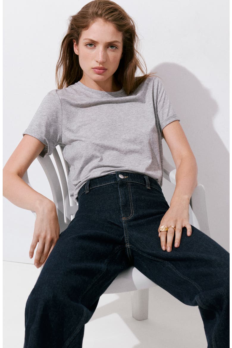 Catherin Frayed High Waist Wide Leg Culotte Jeans, Alternate, color, OPEN BLUE