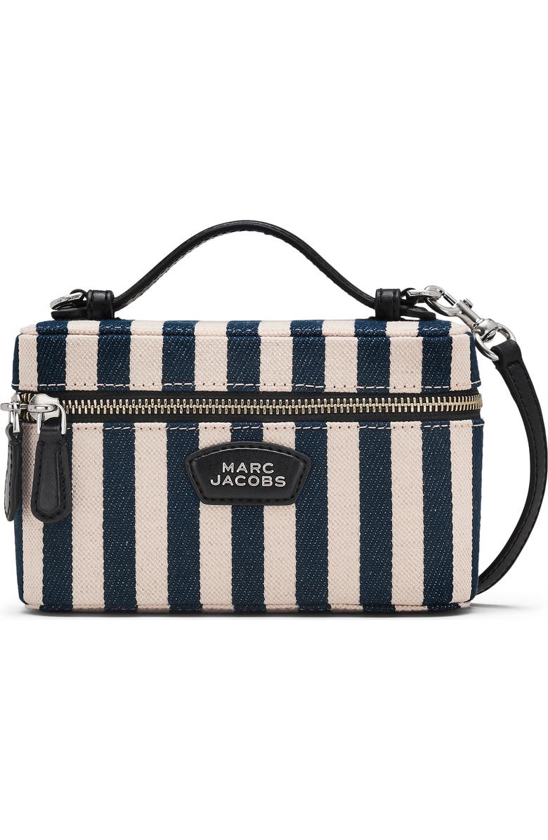 Marc Jacobs The Stripe Canvas Everyday East/West Vanity Bag, Main, color, Blue Sea Multi