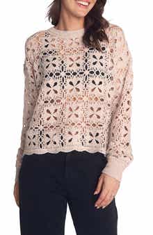 Relaxed Fit Sheer Wool & Cashmere Sweater