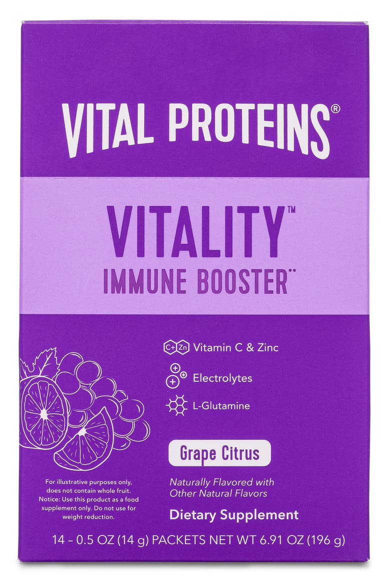 Single-Serve Vitality Immune Booster Dietary Supplement Pack, Alternate, color, GRAPE CITRUS