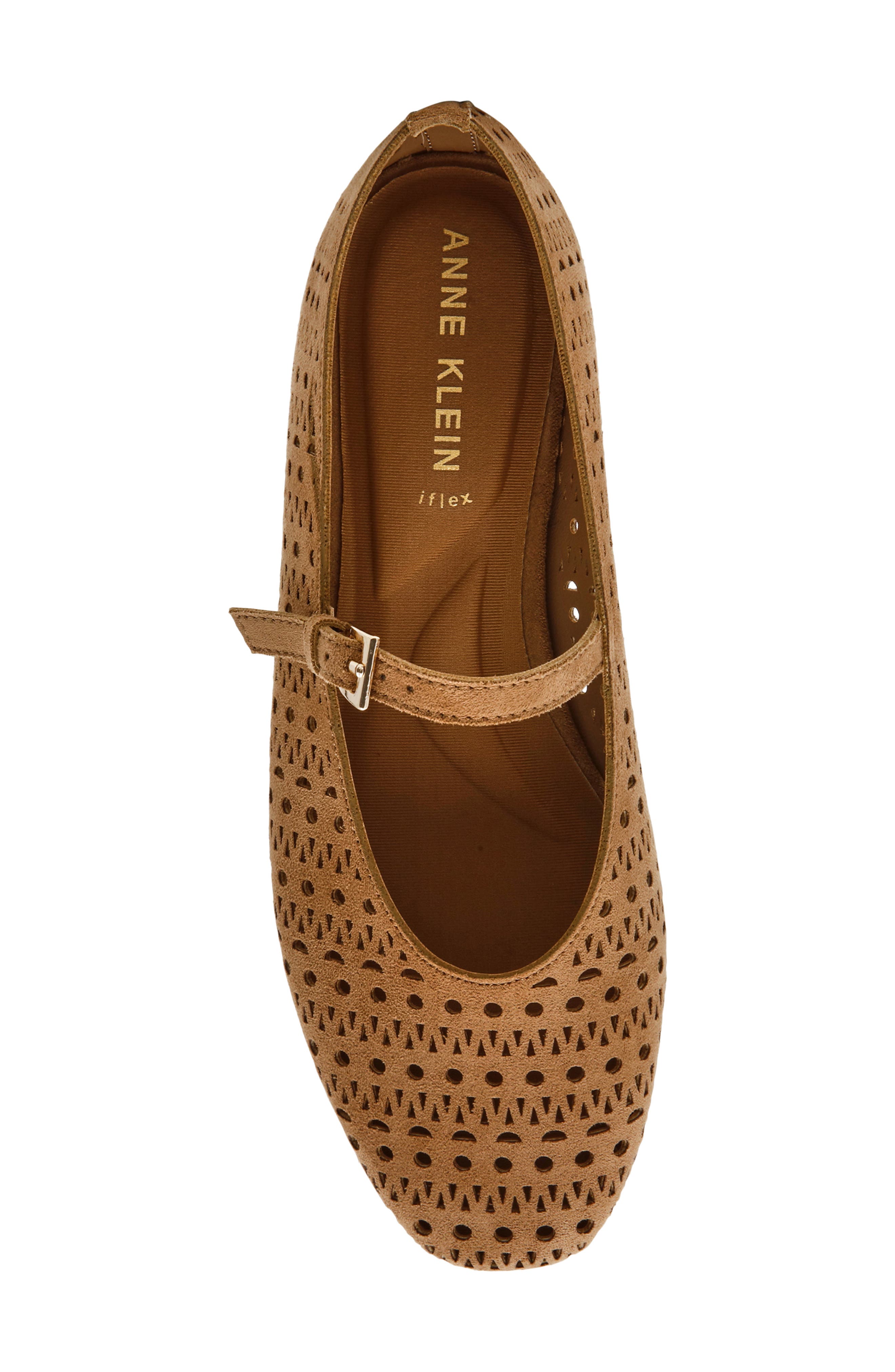 Anne Klein Connie Mary Jane Flat, Alternate, color, Light Brown