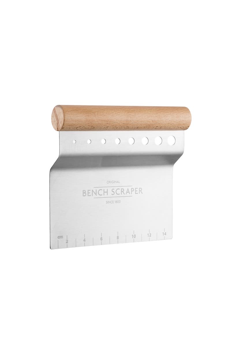 Innovative Kitchen Bench Scraper, 4-in-1 Dough Cutter with Herb Stripper, Main, color, Silver