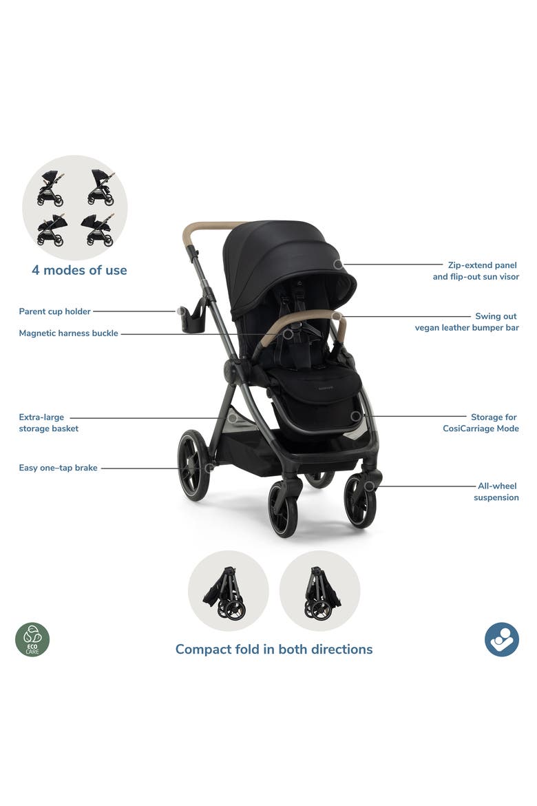 Oxford Modular Stroller, Alternate, color, BLACK