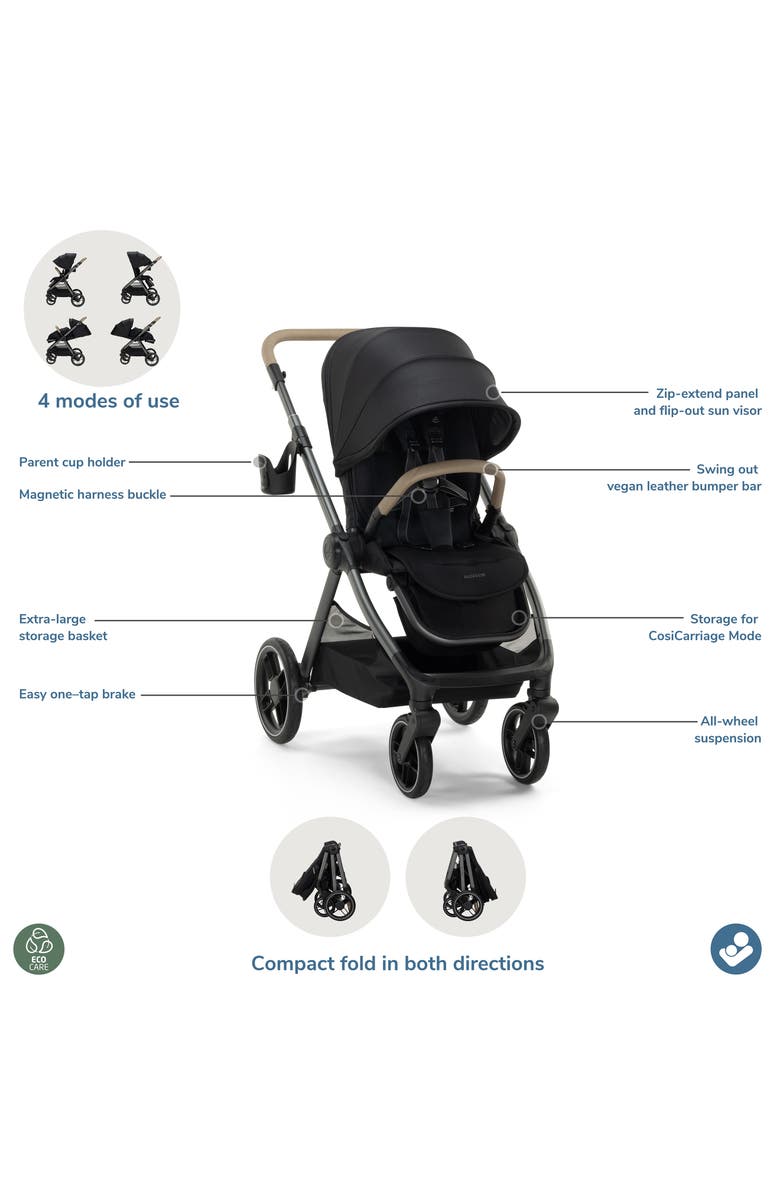 Maxi-Cosi<sup>®</sup> Oxford Modular Stroller, Alternate, color, Black