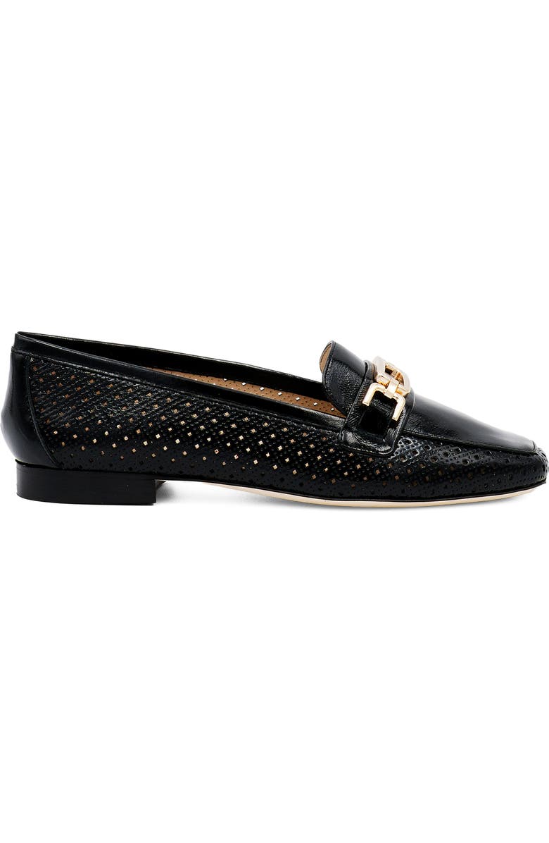 Amalfi by Rangoni Gabbanella Perforated Loafer, Alternate, color, Black Soft Paint