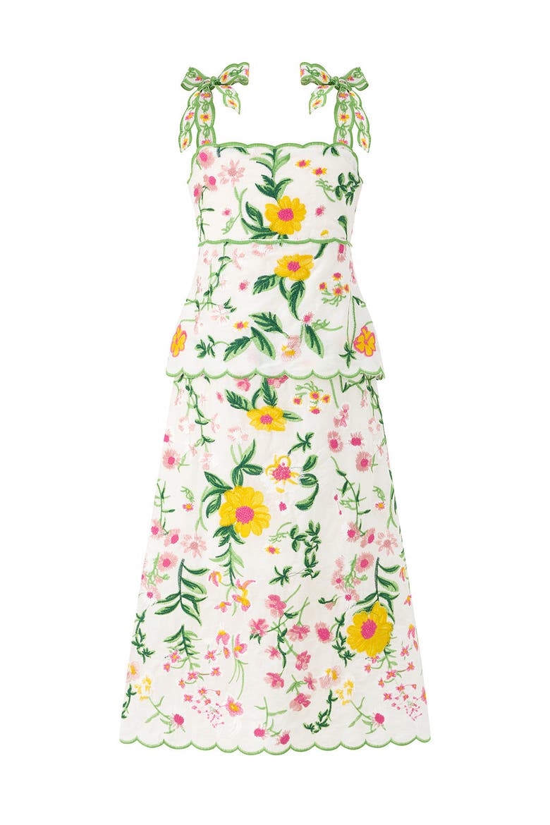 Kaylee Cotton Embroidered Maxi Dress, Main, color, Floral
