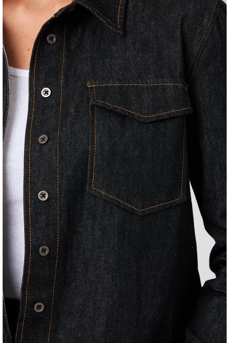 Hana Blouse, Alternate, color, Black Denim