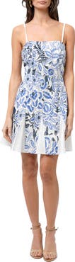 Adelyn Rae Bruan Embroidered Fit & Flare Minidress