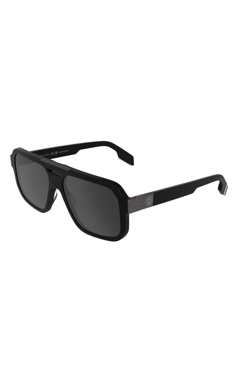 Canada Goose 59mm Modified Rectangular Sunglasses, Alternate, color, Black