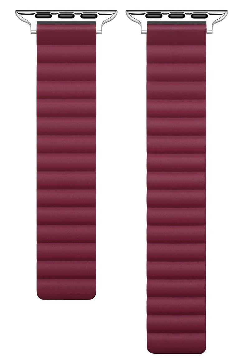 Silicone Apple Watch® Watchband, Main, color, CHERRY LAQUER