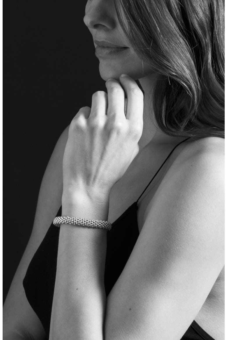 Signature Caviar Beaded Bracelet, Alternate, color, SILVER