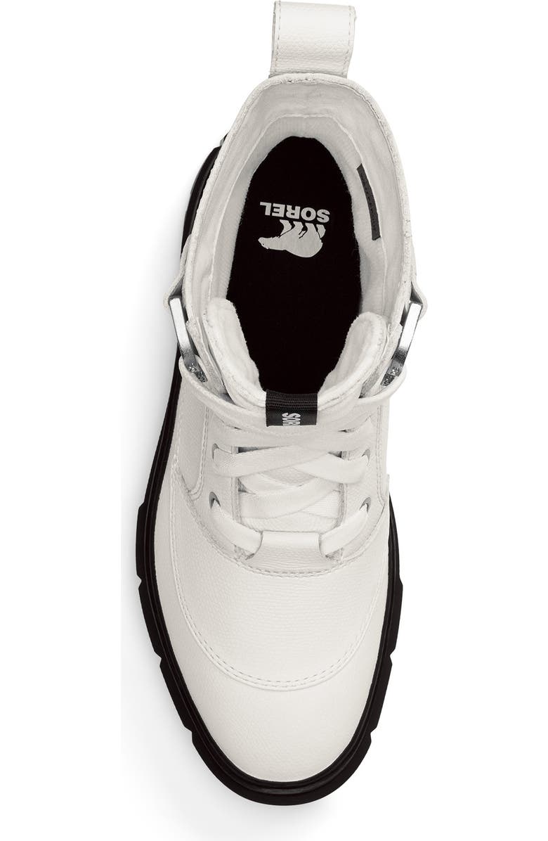 SOREL Caribou X Waterproof Leather Lace-Up Boot, Alternate, color, Sea Salt/ Black