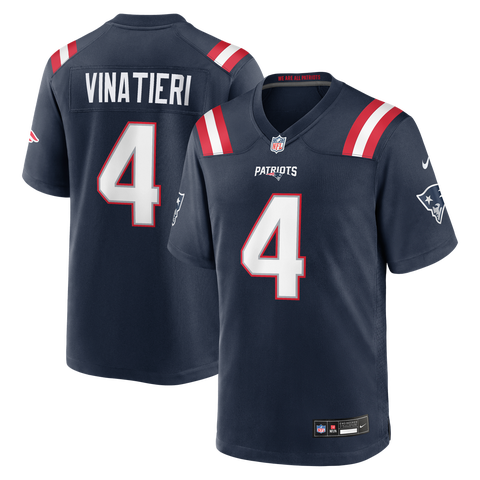 Men's Nike Adam Vinatieri Navy New England Patriots Team Retired Game Jersey
