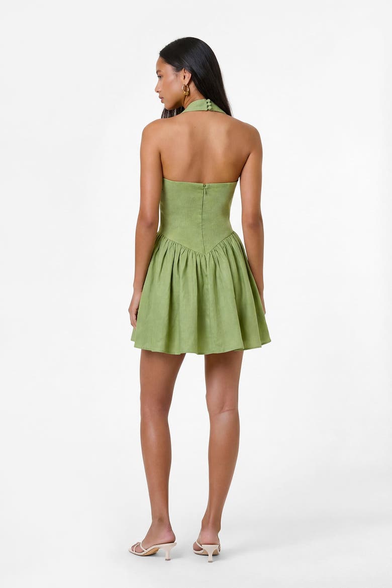 Amalie Linen Dress, Alternate, color, Cactus