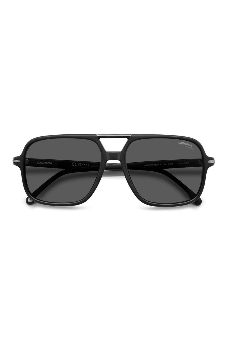 58mm Navigator Sunglasses, Alternate, color, BLACK RUTHENIUM/ GREY POLAR