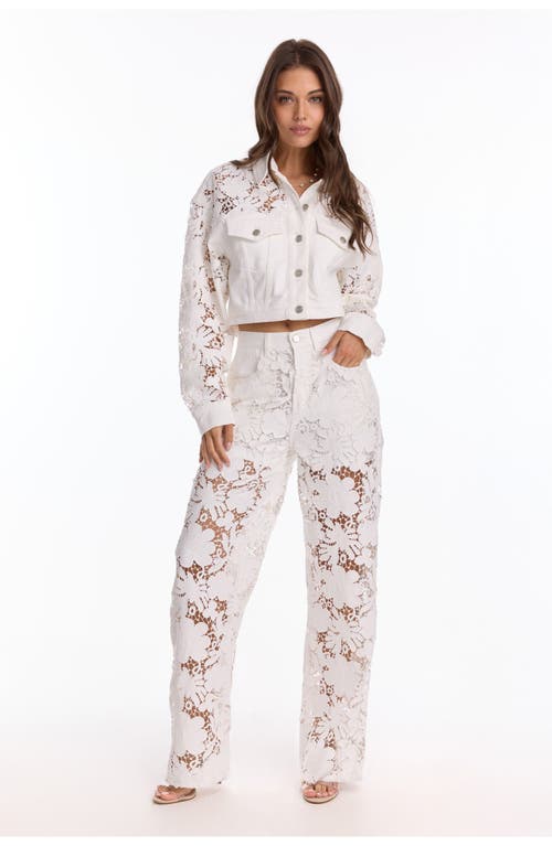 The Noli Shop Celeste Jean Jacket In White