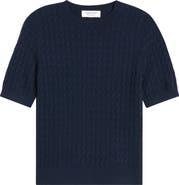 Nordstrom Cashmere Mini Cable Sweater Tee