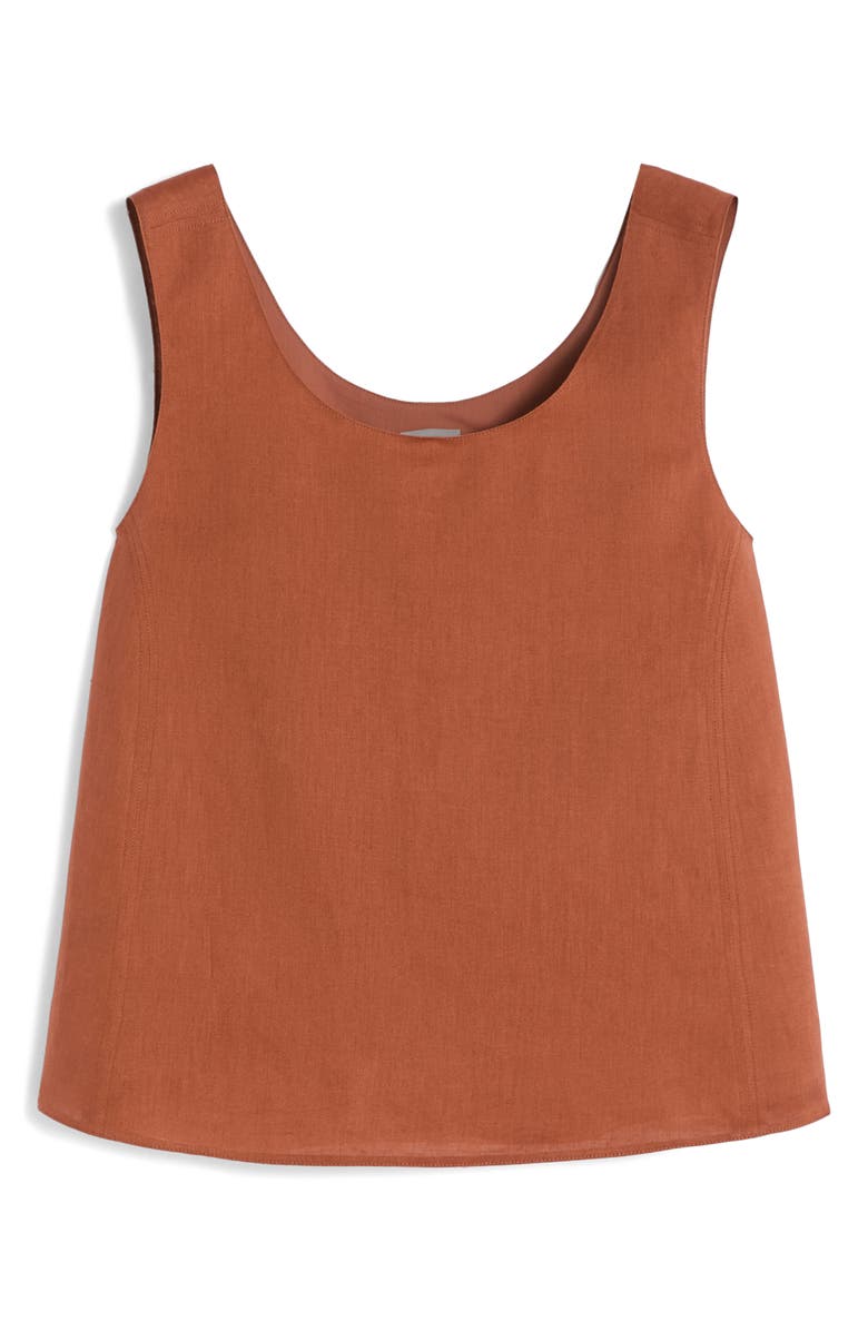 MM by Max Mara Dorico Linen Canvas Top, Alternate, color, Rust