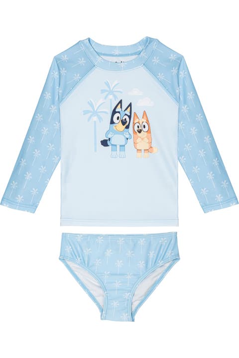 Swimwear 2-Piece Rash Guard and Bikini Set