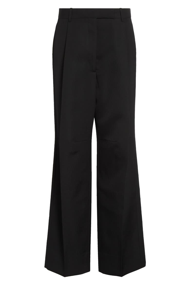 Pleated Wool Pants, Alternate, color, LB999 BLACK