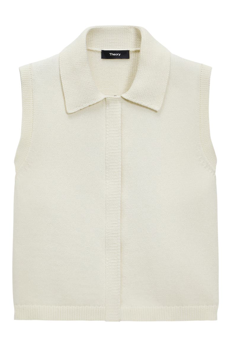 Stretch Cotton Blend Zip Sweater Vest, Alternate, color, NATURAL