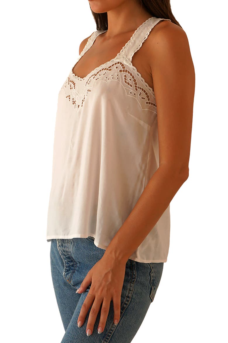 Iris Embroidered Camisole, Alternate, color, Sugar White
